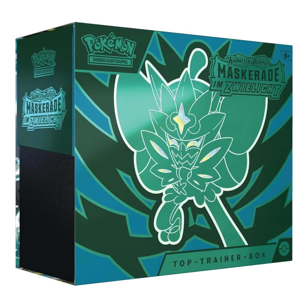 Karmesin & Purpur: "Maskerade im Zwielicht" - Top Trainer Box / TTB (9 Booster)