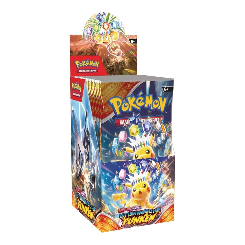 Karmesin & Purpur: "Stürmische Funken" - Booster Display (18 Booster)