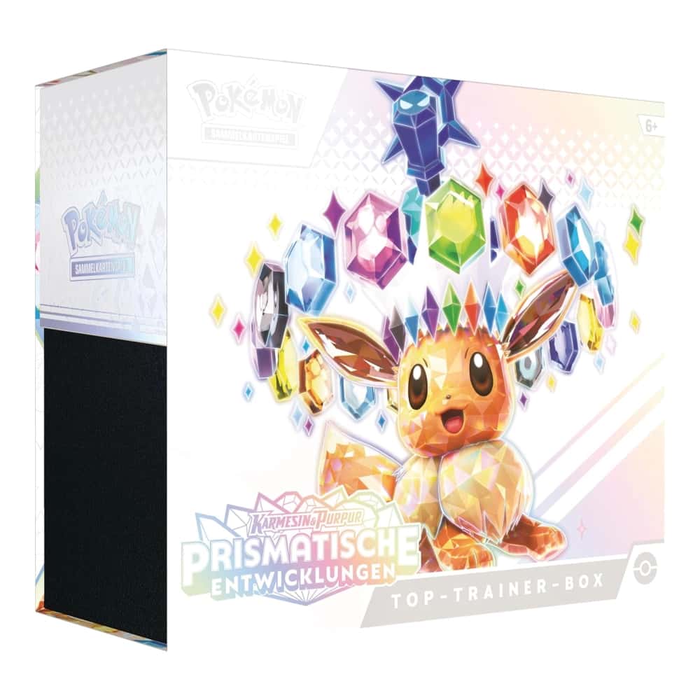 Karmesin & Purpur: "Prismatische Entwicklungen" - Top Trainer Box / TTB (9 Booster)