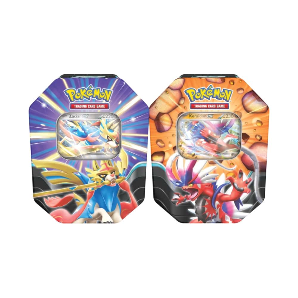 Scarlet & Violet Products: "Slashing Legends" - Koraidon ex / Zacian ex Tin-Box (4 Booster)