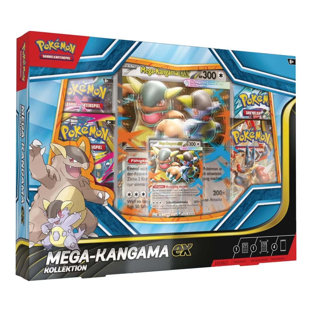 Mega-Entwicklung Produkte: Mega Kangama ex Kollektion (4 Booster)